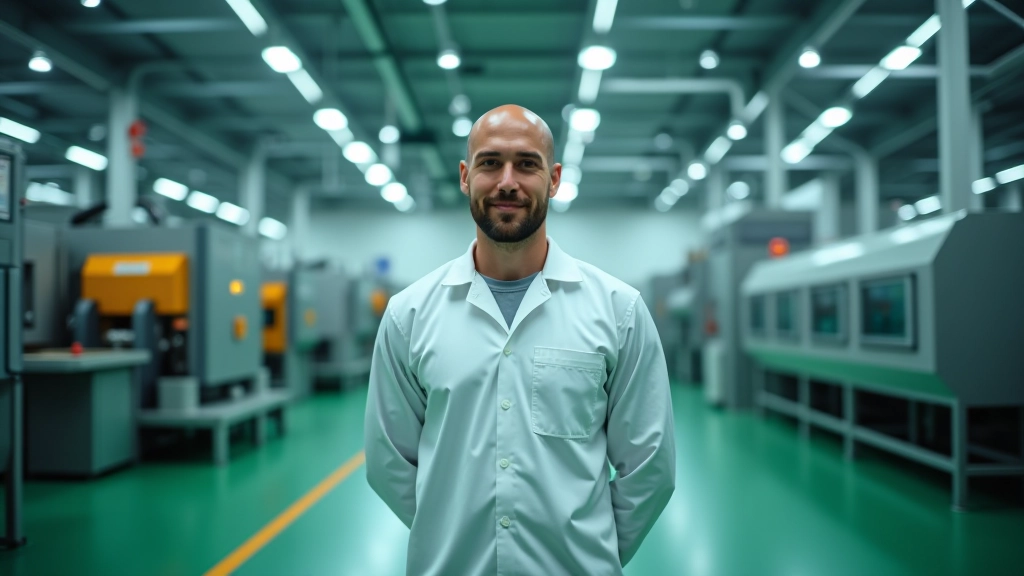 Installation industrielle moderne en Lorraine avec équipements de haute technologie et architecte verte intégrée