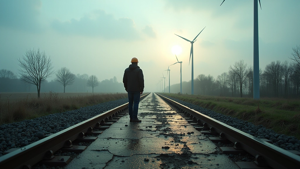 Région minière en transition avec installations renouvelables
